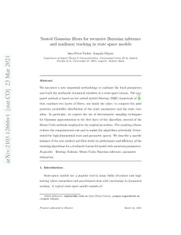 Nested Gaussian filters for recursive Bayesian inference and nonlinear
  tracking in state space models