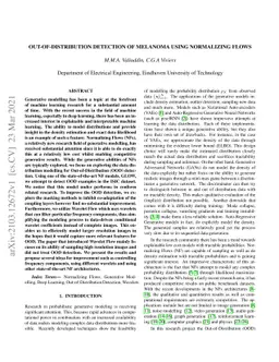 Out-of-Distribution Detection of Melanoma using Normalizing Flows