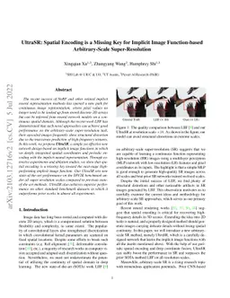 UltraSR: Spatial Encoding is a Missing Key for Implicit Image
  Function-based Arbitrary-Scale Super-Resolution