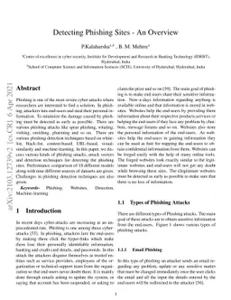 Detecting Phishing Sites -- An Overview