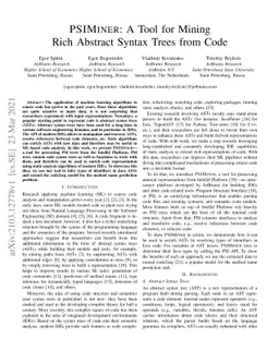 PSIMiner: A Tool for Mining Rich Abstract Syntax Trees from Code