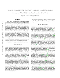 Learned complex masks for multi-instrument source separation