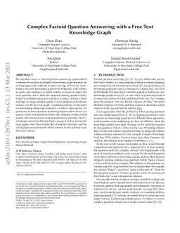 Complex Factoid Question Answering with a Free-Text Knowledge Graph