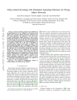 Fully-echoed Q-routing with Simulated Annealing Inference for Flying
  Adhoc Networks