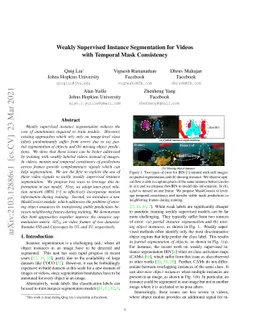 Weakly Supervised Instance Segmentation for Videos with Temporal Mask
  Consistency