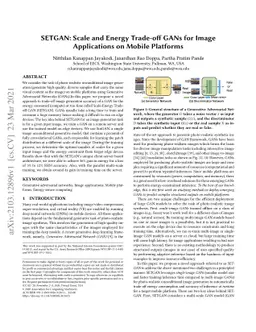 SETGAN: Scale and Energy Trade-off GANs for Image Applications on Mobile
  Platforms