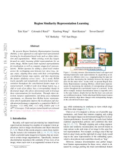 Region Similarity Representation Learning