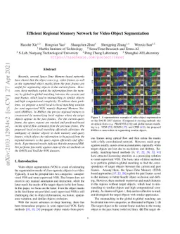 Efficient Regional Memory Network for Video Object Segmentation