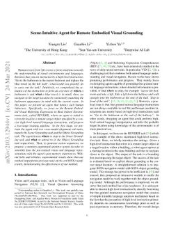 Scene-Intuitive Agent for Remote Embodied Visual Grounding