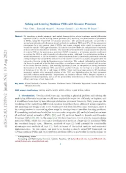 Solving and Learning Nonlinear PDEs with Gaussian Processes