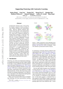Supporting Clustering with Contrastive Learning