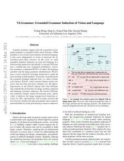 VLGrammar: Grounded Grammar Induction of Vision and Language