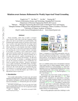 Relation-aware Instance Refinement for Weakly Supervised Visual
  Grounding