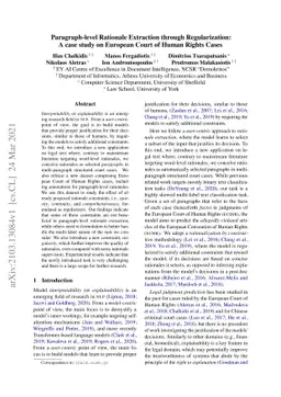 Paragraph-level Rationale Extraction through Regularization: A case
  study on European Court of Human Rights Cases