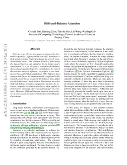 Shift-and-Balance Attention