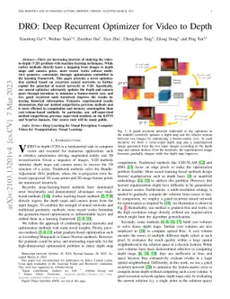 DRO: Deep Recurrent Optimizer for Video to Depth