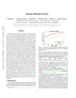 Dynamic Slimmable Network