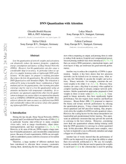 DNN Quantization with Attention