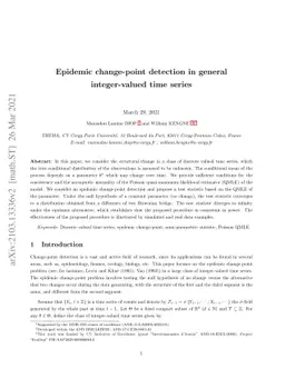 Epidemic change-point detection in general integer-valued time series