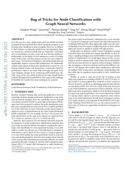 Bag of Tricks for Node Classification with Graph Neural Networks