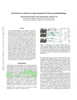 Structured Co-reference Graph Attention for Video-grounded Dialogue