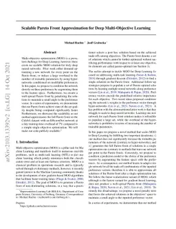 Scalable Pareto Front Approximation for Deep Multi-Objective Learning
