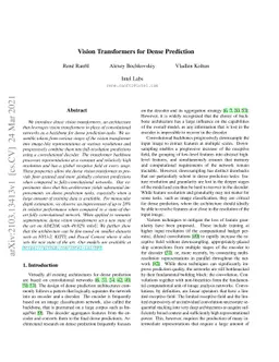 Vision Transformers for Dense Prediction