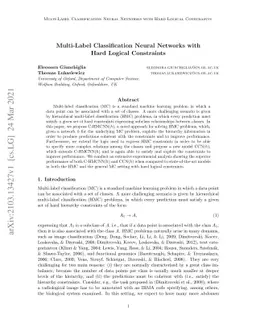 Multi-Label Classification Neural Networks with Hard Logical Constraints