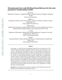 Maximum pairwise-rank-likelihood-based inference for the semiparametric
  transformation model