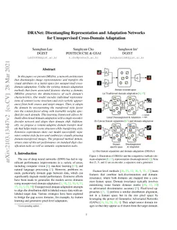 DRANet: Disentangling Representation and Adaptation Networks for
  Unsupervised Cross-Domain Adaptation