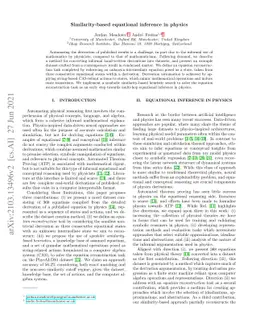 Similarity-Based Equational Inference in Physics