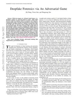 Deepfake Forensics via An Adversarial Game