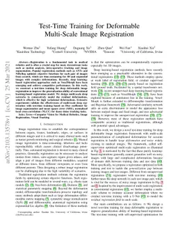 Test-Time Training for Deformable Multi-Scale Image Registration