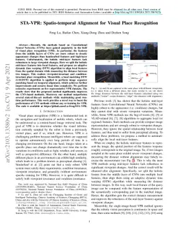STA-VPR: Spatio-temporal Alignment for Visual Place Recognition