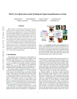 THAT: Two Head Adversarial Training for Improving Robustness at Scale