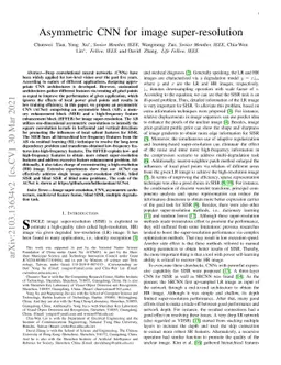 Asymmetric CNN for image super-resolution