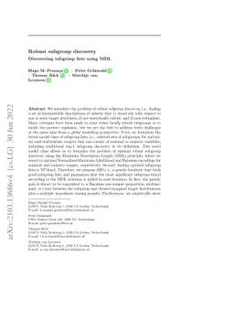 Robust subgroup discovery