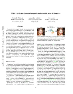 ECINN: Efficient Counterfactuals from Invertible Neural Networks