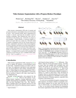 Video Instance Segmentation with a Propose-Reduce Paradigm