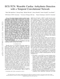 ECG-TCN: Wearable Cardiac Arrhythmia Detection with a Temporal
  Convolutional Network