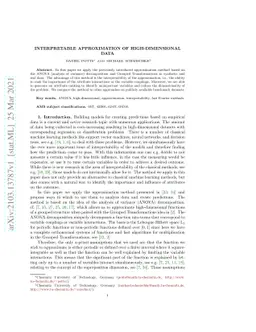 Interpretable Approximation of High-Dimensional Data