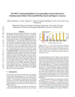 RA-BNN: Constructing Robust & Accurate Binary Neural Network to
  Simultaneously Defend Adversarial Bit-Flip Attack and Improve Accuracy