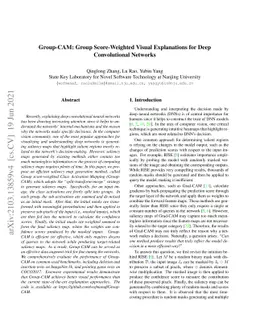 Group-CAM: Group Score-Weighted Visual Explanations for Deep
  Convolutional Networks