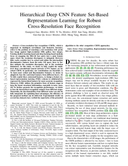 Hierarchical Deep CNN Feature Set-Based Representation Learning for
  Robust Cross-Resolution Face Recognition