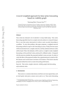 A novel weighted approach for time series forecasting based on
  visibility graph