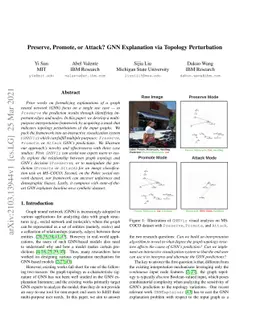 Preserve, Promote, or Attack? GNN Explanation via Topology Perturbation