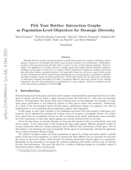Pick Your Battles: Interaction Graphs as Population-Level Objectives for
  Strategic Diversity
