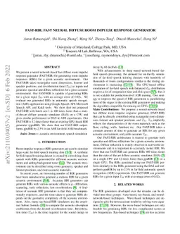 FAST-RIR: Fast neural diffuse room impulse response generator