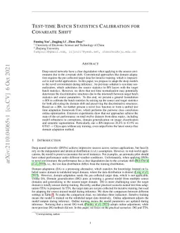 Test-time Batch Statistics Calibration for Covariate Shift