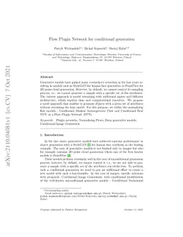 Flow Plugin Network for conditional generation